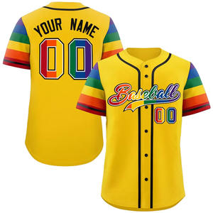 2025 dernière conception en gros impression personnalisée chemises unies haut hommes Sublimation maillot de Baseball pas cher - Product Image 4