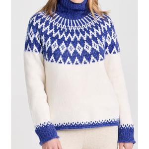 Pull à manches longues pour femme, pull d'hiver 100% laine, couleur personnalisée, dernière mode, matière respirante, logo sur le devant - Product Image 5