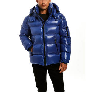 Chaqueta Larga Acolchada con Capucha 'Bubble' para Hombre, Personalizada por ARNIS MUFEX INDUSTRY, Cortavientos, Transpirable, Gruesa, con Cierre de Cremallera - Product Image 3