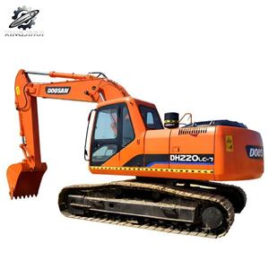 Excavatrice d'occasion Doosan DH220, 22 tonnes, godet de 1,1 m³, marque coréenne d'origine, grande excavatrice de construction sur chenilles, faible nombre d'heures, certifiée CE - Product Image 1