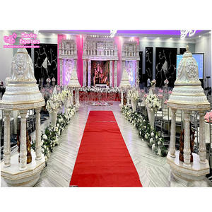 Manavarai เวทีแต่งงานสีขาว,ของตกแต่งเวทีงานแต่งงานของชาวอินเดียเวทีชีฟปาราวตีงานแต่งงานสีขาวของตกแต่งเวที - Product Image 1