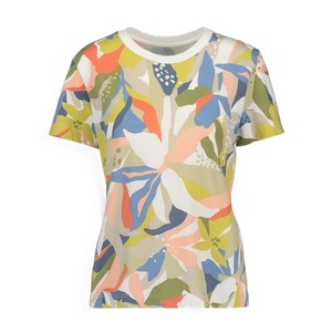 T-shirt de sport décontracté à col rond pour femmes T-shirt d'été respirant à séchage rapide imprimé sur toute la surface écologique 100% coton - Product Image 1
