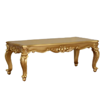 Table basse longue de bonne qualité pour la fabrication de meubles de salon de maison de luxe avec cadre en or en Indonésie