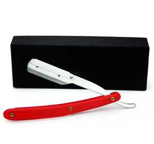 Maquinilla de afeitar plegable profesional para peluquería, maquinilla de afeitar de seguridad desechable de nuevo estilo recto con hoja de acero inoxidable para afeitar el cabello - Product Image 6