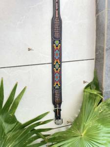 Belle conception collier de chien en cuir usiné à la main crâne Western motif colliers pour animaux de compagnie en gros produit en vrac multi-usages - Product Image 6