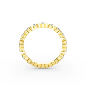 Igi แหวนแต่งงานทองคำ14K ประดับเพชรสีเหลืองเข้ม14K สำหรับผู้หญิงได้รับการรับรองจากแล็บสำหรับวงแหวนเพชร CVD HPHT - Product Image 5