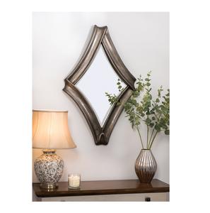 กระจกติดผนังกรอบโลหะเรซินทรงกลมสไตล์โบราณทำด้วยมือสไตล์ฝรั่งเศสตกแต่งบ้าน - Product Image 1