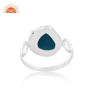 Meilleure vente en argent sterling naturel néon apatite pierre précieuse bague Demi fournisseur de bijoux fins - Product Image 4