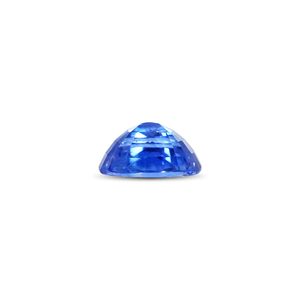 Saphir bleu 3,14 carats, facetté, bleu royal naturel, pierre précieuse brute, effets optiques calibrés, traité thermiquement, taille 10 mm, hauteur 8 mm - Product Image 1