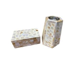 Ensemble de brûleur à bakhoor en incrustation d'os à bas prix, plateau rectangulaire floral avec bol en laiton, qualité standard en Inde - Product Image 4