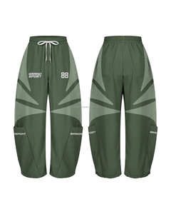 Ensemble de survêtements unisexe de grande taille personnalisé OEM veste coupe-vent en nylon pantalon de survêtement deux pièces pour le jogging coupe-vent pour femmes à vendre - Product Image 6