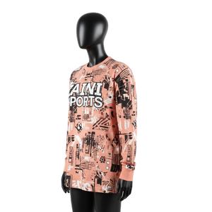 Camiseta de algodón jersey GSM premium para mujer, sin mangas, estilo Peach Street, con estampado gráfico y logotipo personalizado, camiseta de manga larga de algodón. - Product Image 4