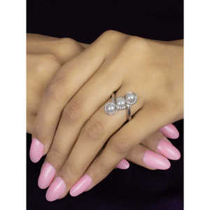 Élégante bague de créateur en argent 925 fabriquée à la main avec perle d'eau douce naturelle Bijoux faits à la main luxueux - Product Image 4