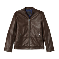 Vestes en cuir pour moto d'hiver classiques réversibles coupe-vent pour hommes, personnalisées avec un motif en relief