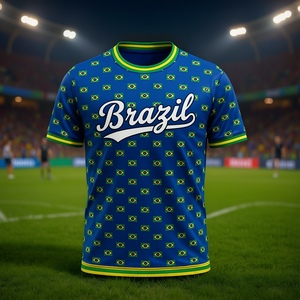 Conjunto de Camiseta de Fútbol Unisex para la Copa Mundial de Fútbol Brasil 2035, Diseño con la Bandera, para Aficionados al Fútbol, Varios Colores, Regalo para el Día del Partido - Product Image 3