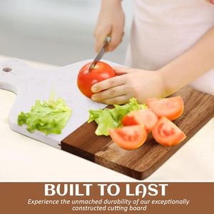 Juego de tablero de bambú de acacia de mármol blanco grande personalizado moderno de la mejor calidad, precio razonable, vajilla de cocina, caja de fabricante indio - Product Image 3