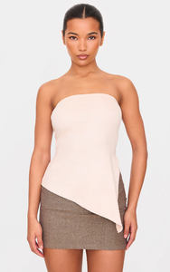 Haut bandeau en faux daim de qualité supérieure à ourlet asymétrique Vêtements de soirée pour femmes de créateur à la mode Fabrication en gros OEM - Product Image 4
