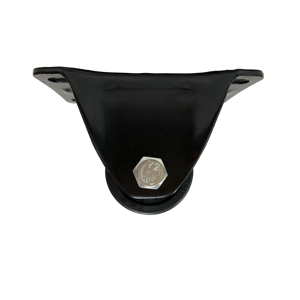 Petite roulette rigide en nylon noir de 1.5 pouces Capacité de charge élevée de roulement à billes de 1.5 pouces pour des applications ciblées - Product Image 2