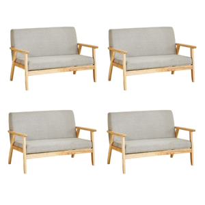 Sofá de tela o cuero extralargo moderno de color blanco para muebles para el hogar directo de fábrica - Product Image 3