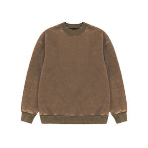 Sweat-shirts à col rond personnalisés de haute qualité, style vintage, effet usé, délavé à l'acide, streetwear, vente en gros - Product Image 1