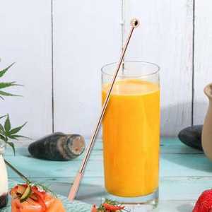 Agitador de cóctel de acero inoxidable, herramienta de barra de artículos de bebida de Metal seguro para alimentos para mezclar accesorios de barra de diseño Simple de tamaño largo - Product Image 4