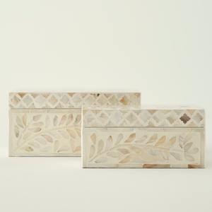 Caja de baratija rectangular de concha de Capiz de bajo costo, organizadores de incrustaciones de fregona de gran calidad, cajas de baratijas de nácar - Product Image 4