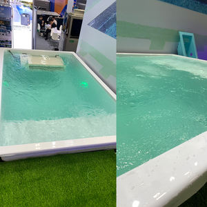 สระว่ายน้ำสำเร็จรูปทรงสี่เหลี่ยมขนาดใหญ่สำหรับกลางแจ้ง  พร้อมอุปกรณ์สระว่ายน้ำแบบพกพา  สระว่ายน้ำขนาดเล็กสำหรับเด็ก  วัสดุกระจก - Product Image 3