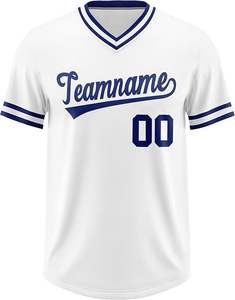 Camiseta de Béisbol, Uniforme Masculino de Cuello Redondo, Manga Corta, Transpirable, Deportiva, con Botones, 100% Poliéster - Product Image 5