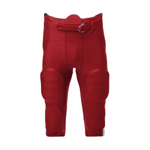 Pantalon de football américain rembourré vert pour homme avec fermeture à boucle, coupe athlétique, couleur unie, à porter toute l'année - Product Image 4
