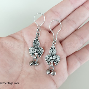 Boucles d'oreilles Kuchi artisanales Bijoux afghans tribaux Boucles d'oreilles ethniques pour vêtements culturels et de mode - Product Image 3