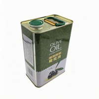 Boîte en fer blanc rectangulaire personnalisée pour huile d'olive 1L/5L, qualité alimentaire, certifiée ISO9001, avec impression