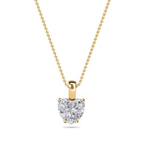 Colgante Solitario de Diamante Corte Corazón de 0.40 Ct, Diamante Cultivado en Laboratorio en Platino, para Bodas, Compromisos y Fiestas - Product Image 1