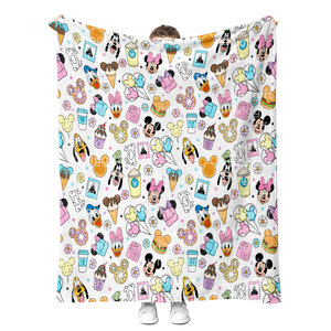 <span class=keywords><strong>Couverture</strong></span> de bébé pour enfants dessin animé en gros bas quantité minimale de commande logo d'entreprise personnalisé doux chaud jette des couvertures de cadeaux - Product Image 3
