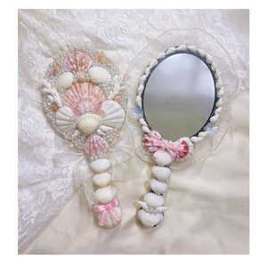 Tenture murale décorative de miroir de coquille de mer d'artisan du Vietnam avec le produit naturel de cadre de coquille de rectangle rond prêt pour la vente d'exportation - Product Image 3