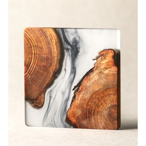 Tasse à café sous-verre en bois et résine avec des morceaux de sous-verre en bois de forme carrée sous-verre de meilleure qualité à un prix raisonnable - Product Image 2