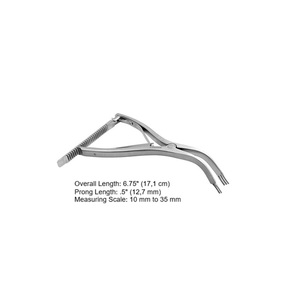 Retractor Ortopédico con Puntas Ranuradas y Escala de Medición, Instrumento Quirúrgico Manual de Acero Inoxidable para Cirugía de Pie y Tobillo - Product Image 4