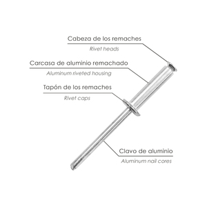 Rivetti a Fiore in Alluminio O/ 5 x 14 mm. - Product Image 4
