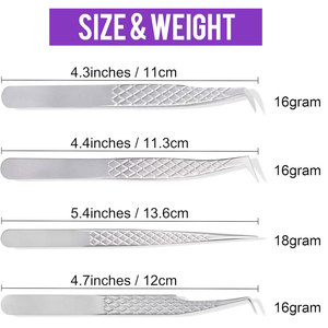 Wholesale Professional LENDIZER SURGICAL Stainless Steel Fiber Tip Eyelash Tweezers High Quality Lash Tip Tweezers Eyelash - Product Image 4