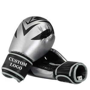 Gants de boxe professionnels noirs sur mesure en cuir véritable avec lacets, anti-humidité, personnalisation d'usine du logo pour la vente en gros - Product Image 3