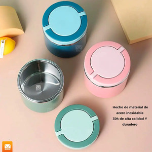 Stainless Steel Lunch Box/Food <b>Container</b>/<b>Soup</b> <b>Container</b>, 630ml, Assorted Colors - Product Image 3