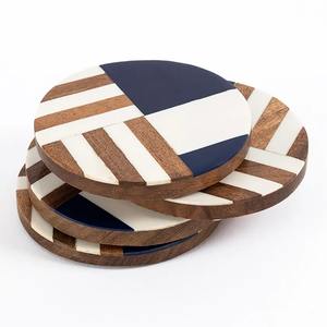 Juego de Posavasos Exclusivos de Resina y Madera Natural con Incrustaciones, Hechos a Mano, con Logotipo Personalizado, para Hogares, Cafeterías y Hoteles - Product Image 2