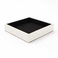 Plateau en cuir PU Elite Aura avec base en velours, plateau de présentation de fruits secs artisanal de luxe pour paniers-cadeaux, plateau de rangement