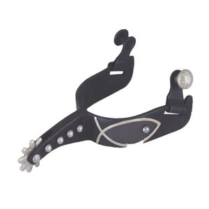 Espuelas Negras para Montar a Caballo para Botas Vaqueras de Acero Inoxidable, Se Acepta Personalización, Productos Equinos Duraderos, Equipo Profesional - Product Image 3