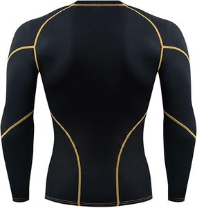 เสื้อใส่วิ่งและวิ่งออกกำลังกายสำหรับผู้ชายเสื้อรัดรูปแบบระเหิดออกแบบโลโก้ได้ตามต้องการ - Product Image 2