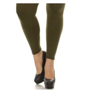 Leggings en modal de couleur unie pour femmes, legging capri de grande taille pour l'entraînement, pantalon court basique amincissant décontracté et extensible - Product Image 2