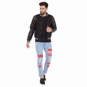 Vestes varity à manches en cuir originales de couleur noire, vêtements décontractés pour hommes, vêtements d'hiver - Product Image 5