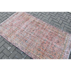 พรมสไตล์วินเทจแบบตุรกี ขนาด 3.5x6.4 ฟุต สีแดงเทาขอบสีเทา ทำจากขนสัตว์ - Product Image 4