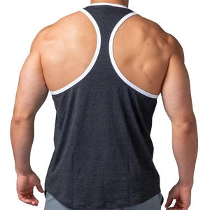Custom Logo <b>Men</b>’s Y-Back Tank Top Breathable Knitted Fitness <b>Singlet</b> <b>for</b> Gym & Athletic Wear - Product Image 3