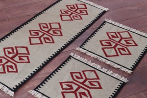Ensemble de tapis de siège de voiture de style Kilim fabriqué à la machine tapis d'extérieur lavables avec housse de siège de voiture - Product Image 2