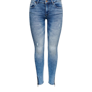 2025 jean fendu pour femmes taille régulière couleur unie dames crayon pantalon jean skinny Denim dames pantalon OEM entretenu - Product Image 2